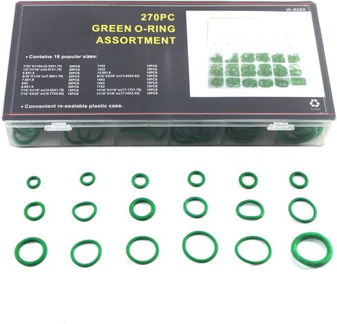 SINOCMP Multi Assortment 270pcs O-Ring Seal Kit for Car Vehicle Auto Repair (270pc HNBR O-Ring Assortment) in Kuwait