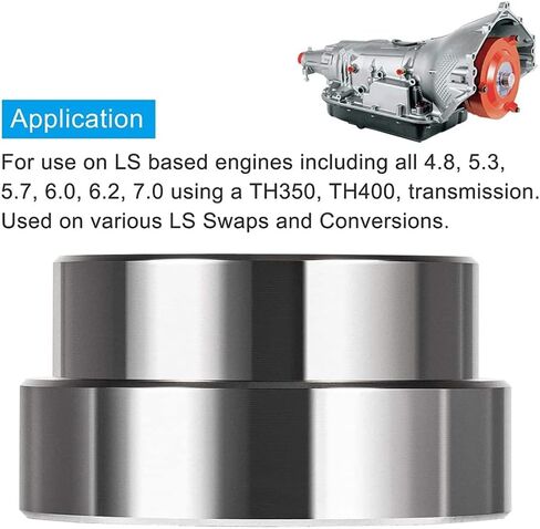 Flexplate Adapter Spacer, LS/LT محول محور العمود المرفقي لمحول عزم الدوران، متوافق مع LS1 / LT1 GM TH400 TH350 ، Flywheel LS2 LS3 LQ4 LT1 LS7 5.7 6.0 5.3 Camaro Firebird in Kuwait
