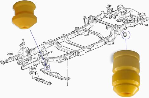 توقف الصدمات الخلفية Autoacc H3، مصد ارتداد المحور متوافق مع Hummer H3 2006-2010، H3T 2009-2010 (عبوة من قطعتين) in Kuwait