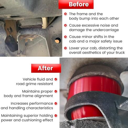 طقم جلبة تثبيت على الجسم والكابينة 7-141 لسيارة Chevy Silverado & Sierra 1500/2500 2WD/4WD 1999-2014 حوامل وغسالات كابينة الجسم من البولي يوريثين (أسود 24 قطعة) in Kuwait