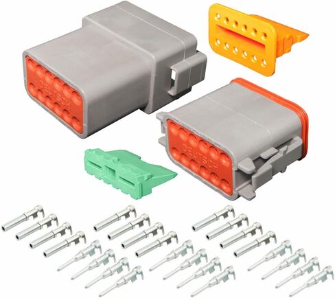 مجموعة وصلات كاملة DT04-12P DT06-12S من دويتش دي تي سيريز 12 دبوس رمادي in Kuwait