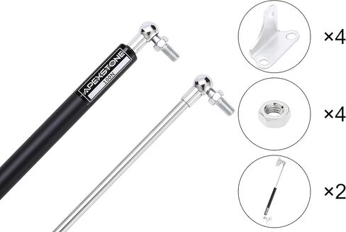 Apexstone 2pcs 100N/22.5LB 15 بوصة زنبرك غاز/دعامة / دعامة / صدمات/مسند رفع مع L-type Mounts in Kuwait