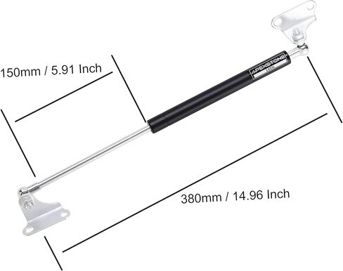 Apexstone 2pcs 100N/22.5LB 15 بوصة زنبرك غاز/دعامة / دعامة / صدمات/مسند رفع مع L-type Mounts in Kuwait