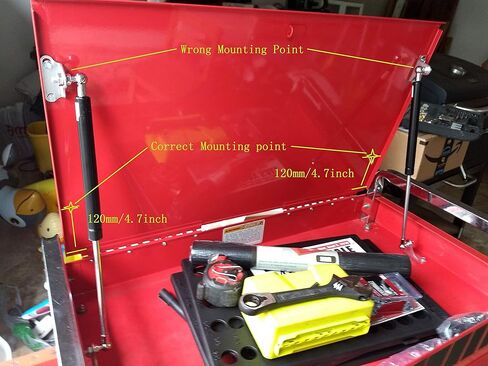 Apexstone 2pcs 100N/22.5LB 15 بوصة زنبرك غاز/دعامة / دعامة / صدمات/مسند رفع مع L-type Mounts in Kuwait