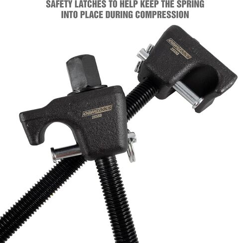 OEMTOOLS 25553 MacPherson Strut Spring Compressor, Heat-Treated Thread Rod Strut Compressors, Coil Spring Compressor w/ Forged Hooks, 9" Threaded Length , Black in Kuwait