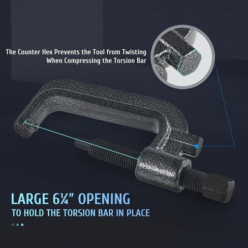 Orion Motor Tech Torsion Bar Unloading Tool, Heavy Duty Torsion Key Tool with C Frame and 0.9" Dia Threaded Rod, Torsion Bar Tool Compatible with Chevy Silverado GMC Dodge Cadillac More in Saudi Arabia