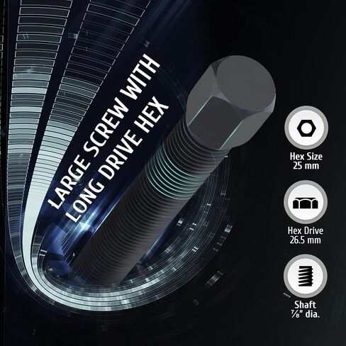 Orion Motor Tech Torsion Bar Unloading Tool, Heavy Duty Torsion Key Tool with C Frame and 0.9" Dia Threaded Rod, Torsion Bar Tool Compatible with Chevy Silverado GMC Dodge Cadillac More in Saudi Arabia
