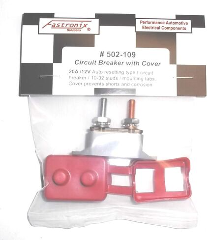 Fastronix 30A 12V Type 1 قاطع دائرة إعادة الضبط التلقائي مع غطاء in Kuwait