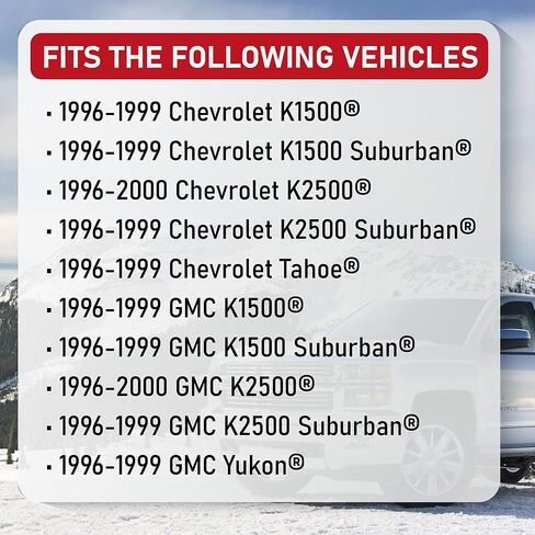 مفتاح اختيار الدفع الرباعي البديل - متوافق مع مركبات Chevy & GMC - K1500 1996-1999، K2500 Suburban، Tahoe، Suburban، 1996-2000 K2500، Yukon - يستبدل 15969707، 19168766، 901-154، 901154 in Saudi Arabia