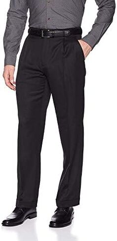 Perry Ellis Men's Classic Fit Non-Iron Double Pleat Dress Pant in Saudi Arabia