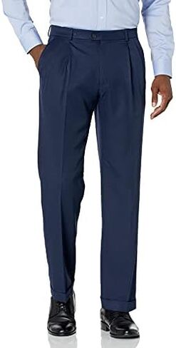 Perry Ellis Men's Classic Fit Non-Iron Double Pleat Dress Pant in Saudi Arabia