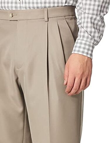 Perry Ellis Men's Classic Fit Non-Iron Double Pleat Dress Pant in Saudi Arabia