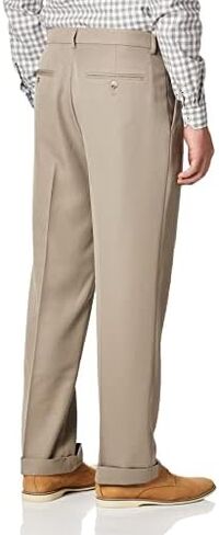 Perry Ellis Men's Classic Fit Non-Iron Double Pleat Dress Pant in Saudi Arabia