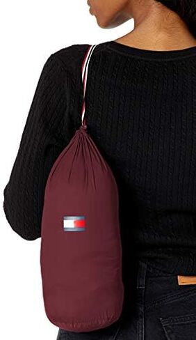 Tommy Hilfiger Women's Mid Length Chevron Quilted Packable Down Jacket in Kuwait