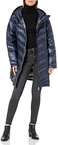 Calvin Klein Women's Hooded Chevron Quilted Packable Down Jacket (Regular and Plus) in Saudi Arabia