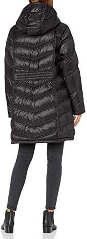Calvin Klein Women's Hooded Chevron Quilted Packable Down Jacket (Regular and Plus) in Kuwait