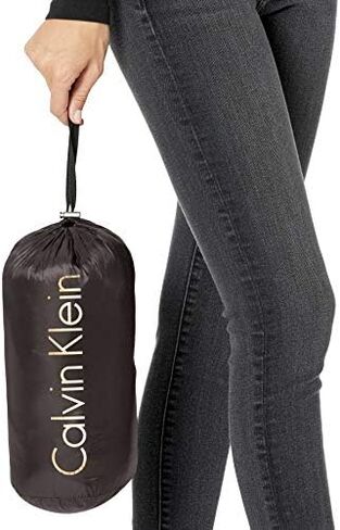 Calvin Klein Women's Hooded Chevron Quilted Packable Down Jacket (Regular and Plus) in Kuwait