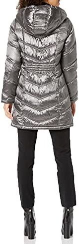 Calvin Klein Women's Hooded Chevron Quilted Packable Down Jacket (Regular and Plus) in Saudi Arabia