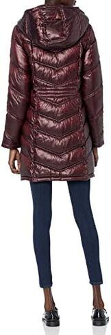 Calvin Klein Women's Hooded Chevron Quilted Packable Down Jacket (Regular and Plus) in Saudi Arabia