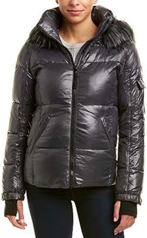 S13 Women's Kylie Down Puffer Jacket with Faux Fur Trimmed Hood in Kuwait
