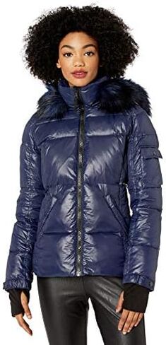 S13 Women's Kylie Down Puffer Jacket with Faux Fur Trimmed Hood in Kuwait