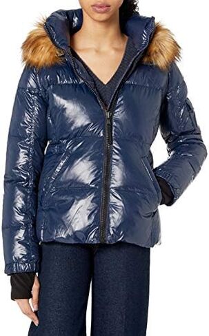 S13 Women's Kylie Down Puffer Jacket with Faux Fur Trimmed Hood in Kuwait
