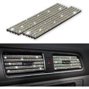 LivTee Bling Car Air Vent Outlet Moulding Trim, 10PCS Car Air Conditioner Decoration Strip, Bling Rhinestone Diamond Car Interior Accessories for Women and Teens, Colorful in Saudi Arabia
