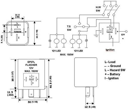 DishyKooker سيارة ضوء 5-Pin LED الإلكترونية مرحل ومضي تستخدم ل LED بدوره إشارة مصابيح كهربائية لملحقات السيارات in Kuwait