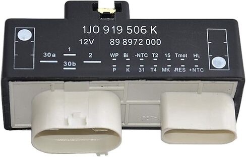 مرحل وحدة التحكم في مروحة التبريد 1J0919506K لسيارة فولكس فاجن بيتل جيتا جولف TT 2000-2014 بديل # 1J0 919 506 K وحدة التحكم في مروحة التبريد in Saudi Arabia
