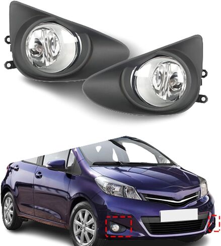 WFLNHB Fog Lights Switch Kit Replacement for 2012-2014 Toyota Yaris Hatchback 2Pcs Front Bumper Lamps in Saudi Arabia