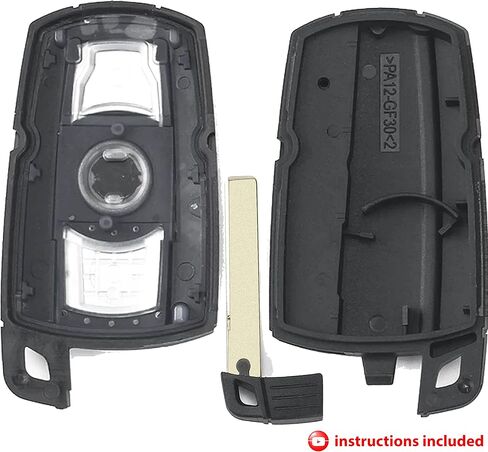 RemoteOverstock SHELL CASE AND BATTERY (Remote Key Fob Repair Kit) for BMW Smart Key Fob fits 2006-2014 1 3 5 6 Series, M3 M5 M6 X5 X6 Z4 E39 E46 E52 E60 – WITHOUT COMFORT ACCESS ONLY (INCLUDES VIDEO) in Saudi Arabia
