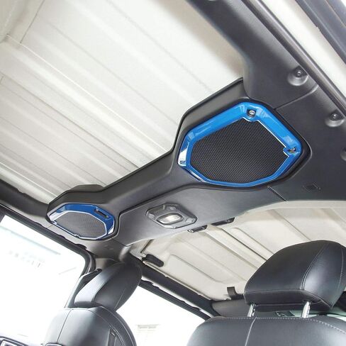 Voodonala for Wrangler JL JT Speaker Audio Trim Top & A Pillar Trim Compatible with 2018-2023+ Jeep Wrangler JL JLU Gladiator JT Interior Accessories, ABS 4pcs Carbon Fiber in Kuwait