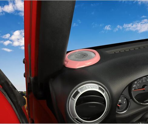 A Pillar Speaker Decoration Cover Trim for Jeep Wrangler JK & Unlimited 2015-2017 Interior Accessories(Black) in Saudi Arabia