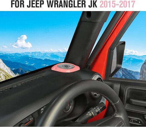 A Pillar Speaker Decoration Cover Trim for Jeep Wrangler JK & Unlimited 2015-2017 Interior Accessories(Black) in Saudi Arabia