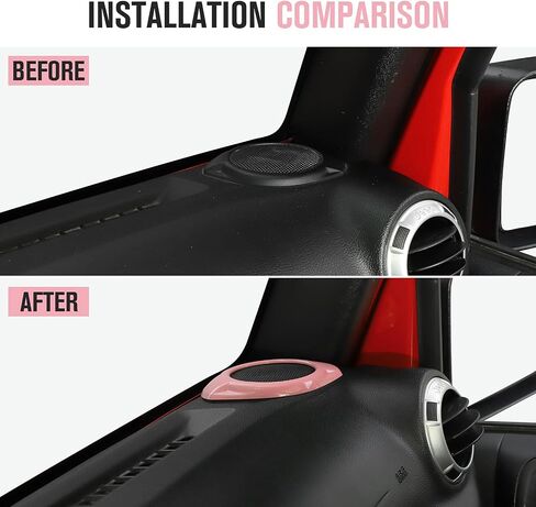 A Pillar Speaker Decoration Cover Trim for Jeep Wrangler JK & Unlimited 2015-2017 Interior Accessories(Black) in Saudi Arabia