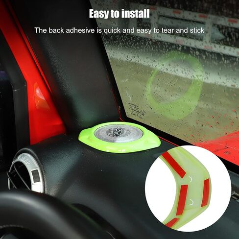A Pillar Speaker Decoration Cover Trim for Jeep Wrangler JK & Unlimited 2015-2017 Interior Accessories(Black) in Kuwait