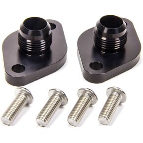 Meziere WP8012ANANS Black 12AN Water Pump Port Adapter for Big Block Chevy - Pack of 2 in Kuwait