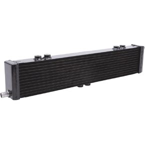 Edelbrock 15406 Supercharger تبادل الحرارة العالمي أحادي تمر مزدوج 22000 BTU/HR 66.34 سم. × 12.7 سم ارتفاع × 6.67 سم محول حرارة سوبر تشارجر من دي بلاك in Kuwait