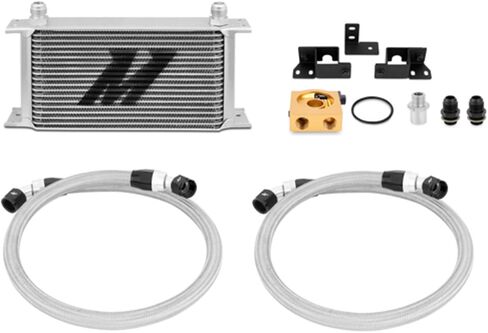 Mishimoto MMOC-WRA-07 Oil Cooler Kit Compatible With Jeep Wrangler JK 2007-2017 Silver in Saudi Arabia