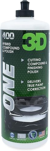 3D One Car Scratch & Swirl Remover - Rubbing Compound & Finishing Polish - Buffing Compound Swirl Remover - True Car Paint Correction 16oz. in Saudi Arabia