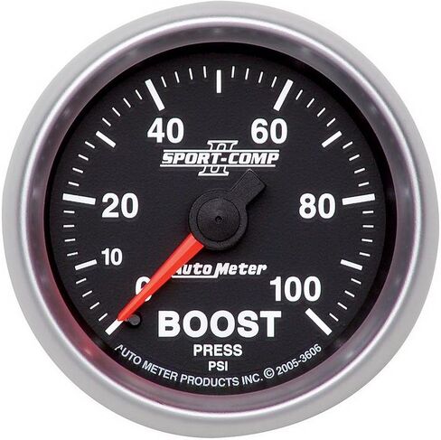 Auto Meter 3606 Sport-Comp II 2-1/16" 0-100 PSI Mechanical Boost Gauge in Saudi Arabia
