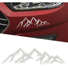 SINGARO Vinyl Snow Mountain Tree Decal Sticker, Trunk Logo Decal Sticker, Car Exterior Accessories(Black)