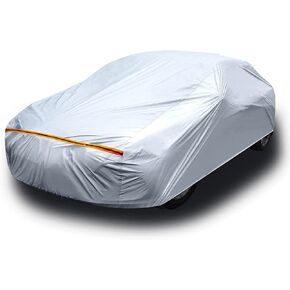غطاء سيارة لسيارة السيدان L (191"-201")، أغطية سيارة Ohuhu Universal Sedan للحماية من الأشعة فوق البنفسجية في الهواء الطلق - مقاوم للرياح. مقاوم للغبار. مقاوم للخدش in Kuwait