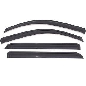 Auto Ventshade [AVS] in-Channel Ventvisor/Rain Guards | Fits 2014-2018 Silverado & Sierra 1500 Crew, 2015-2019 Silverado & Sierra 2500HD-3500HD Crew- Smoke, 4 pcs. | 194536