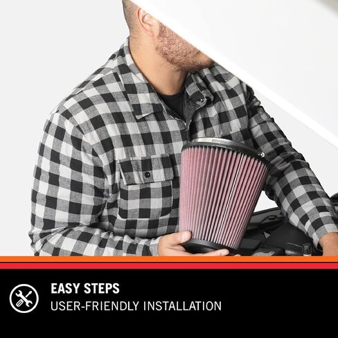 فلتر مدخل هواء بمشبك عالمي من K&N: أداء عالٍ، ممتاز، قابل للغسل، فلتر هواء بديل: قطر الحافة: 5 بوصة، ارتفاع الفلتر: 5.5 بوصة، طول الحافة: 1 بوصة، الشكل: مستدير مدبب، RU-5147 in Kuwait