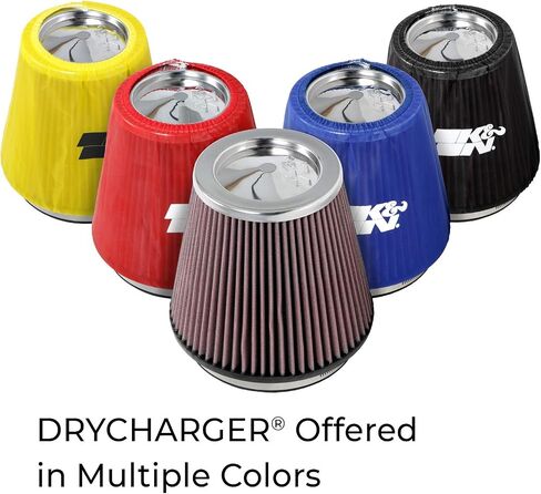 K&N Universal Clamp-On Air Intake Filter: High Performance, Premium, Washable, Replacement Air Filter: Flange Diameter: 6 In, Filter Height: 6.5 In, Flange Length: 1 In, Shape: Round Tapered, RF-1042 in Saudi Arabia