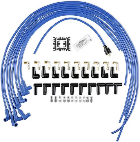 ACCEL 4039B Spark Plug Wire Set - Super Stock Copper Core 8mm - 90 Deg. Boots - Blue in Saudi Arabia