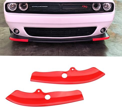 قطعة بديلة لغطاء واقي ممتص الصدمات الأمامي من Keptrim لسيارة دودج تشالنجر Scat Pack R/T GT SRT 2015-2021، وليس لـ R/T Plus، SXT وWidebody، أحمر، قطعتان in Kuwait