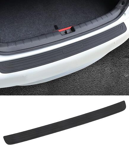Pincuttee Rear Bumper Protector Guard for Car,Black Rubber Scratch,Resistant Trunk Door Entry Guards,Accessories Trim Cover,35.4"X2.87" for Most of Car&SUV(1 Pack,Black Sport) in Saudi Arabia