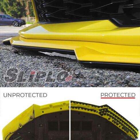 SLIPLO Ultra Universal Front Bumper Scrape Guard Skid Plate Protection for Lowered Cars, Carbon Fiber Splitters and Aftermarket Bumper Lips, Anti-Scratch DIY Protector Kit v2 in Saudi Arabia